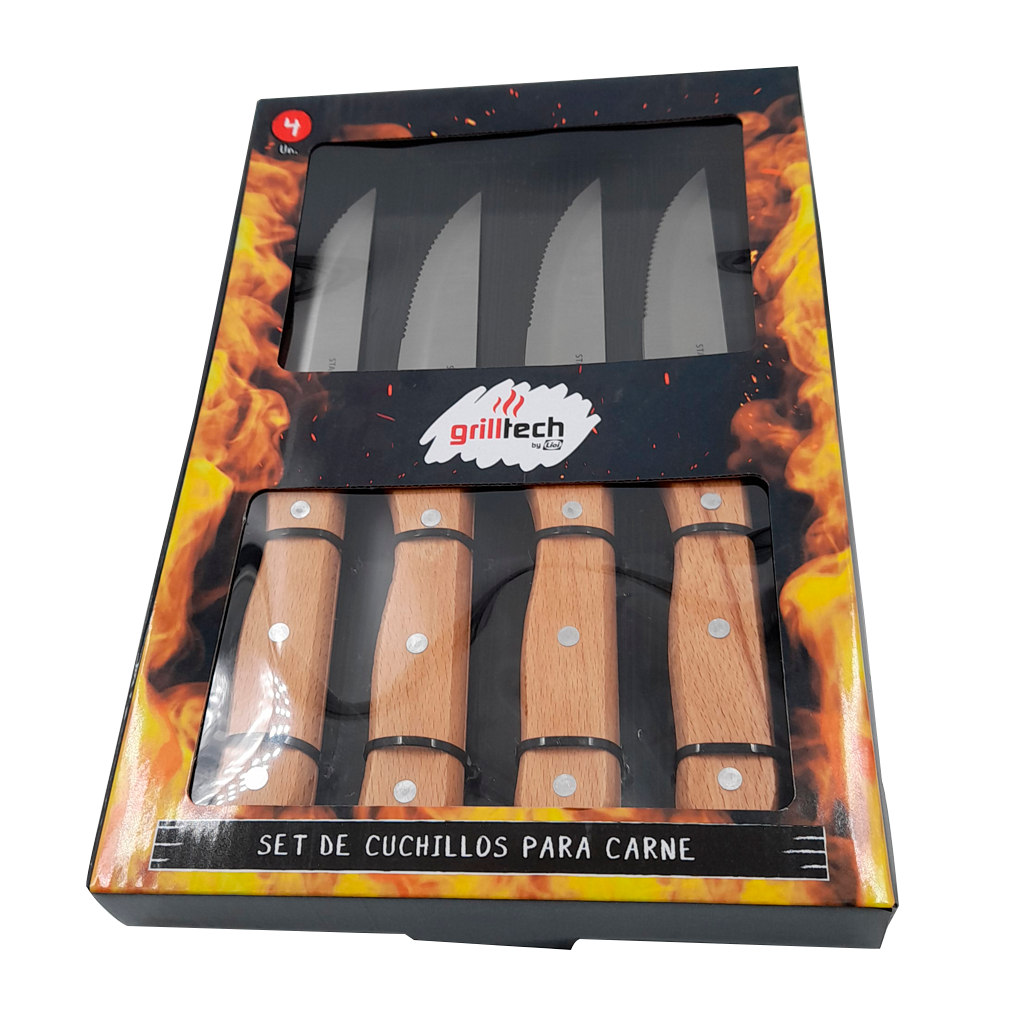 SET 4 CUCHILLOS PARA CARNE –